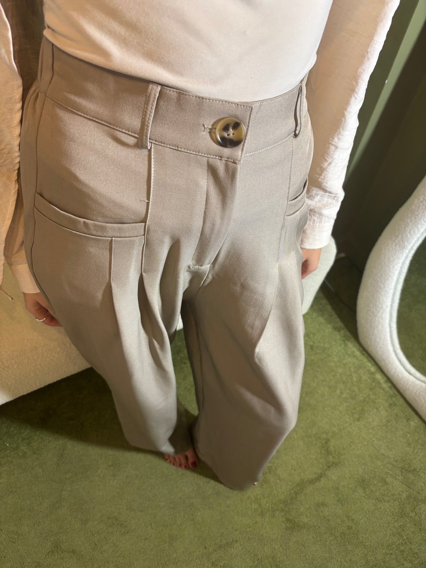 Pantalon Jad beige taupe