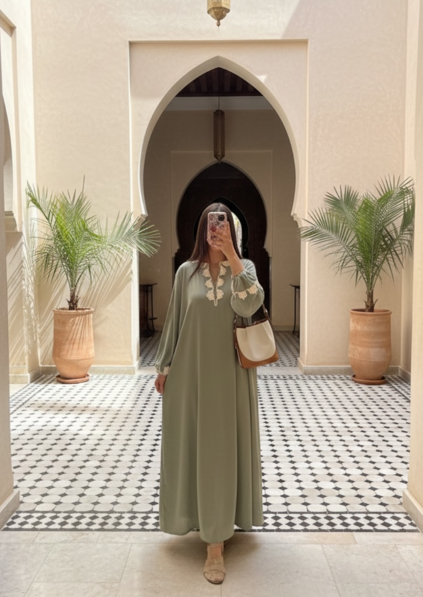 Robe en lin Suna vert