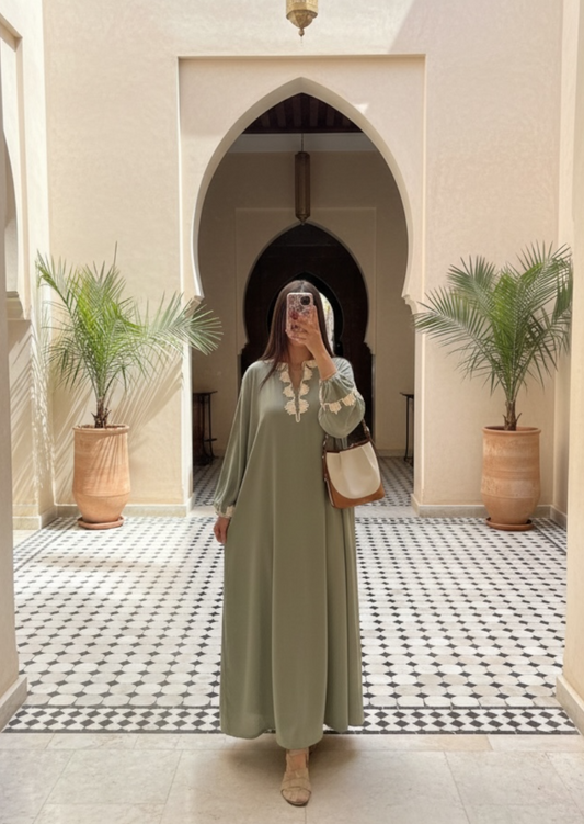 Robe en lin Suna vert