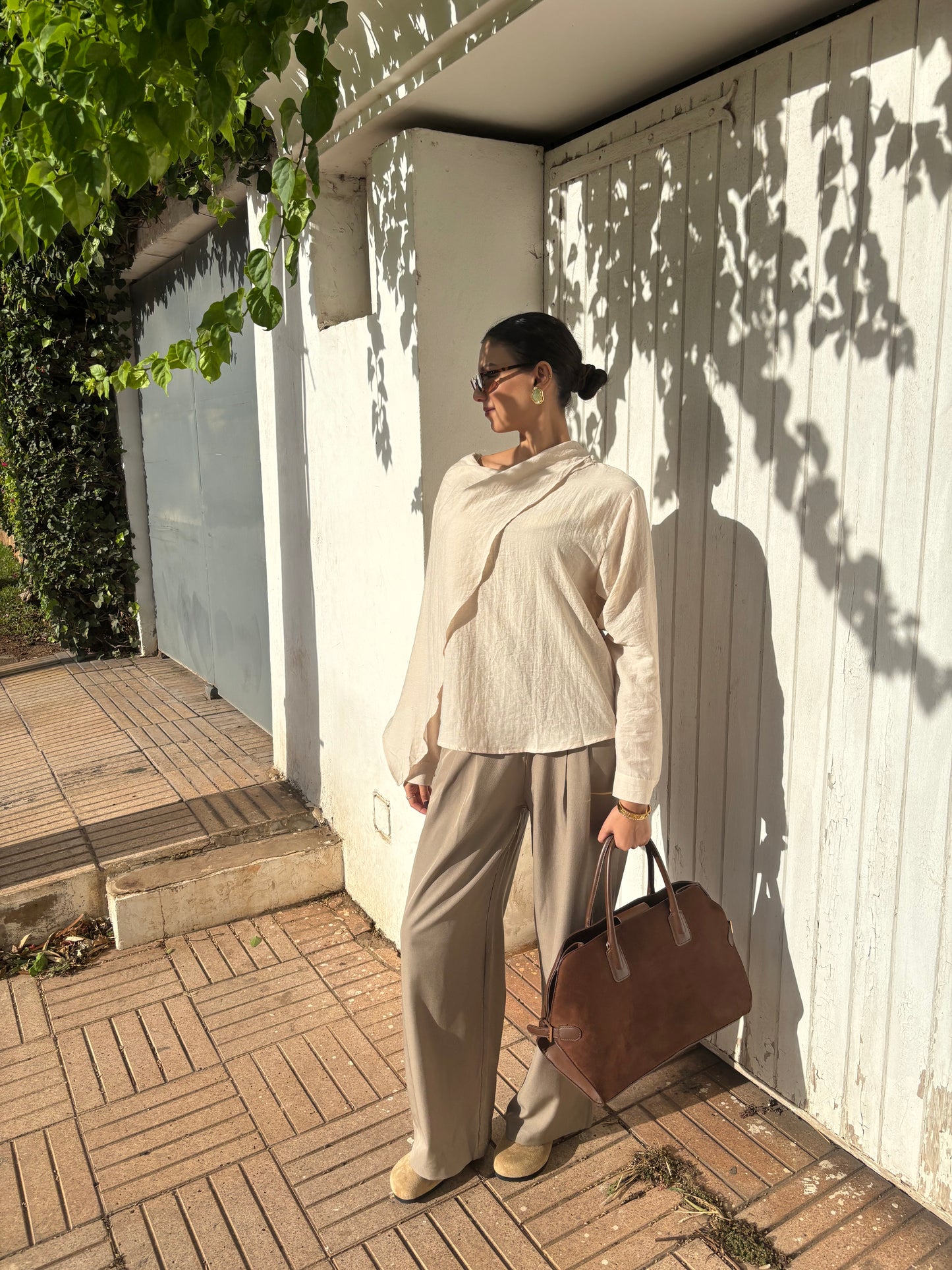 Pantalon Jad beige taupe