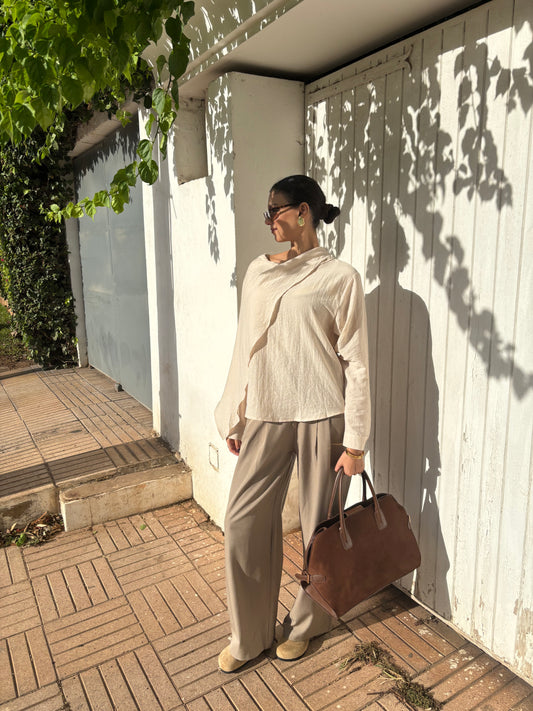 Pantalon Jad beige taupe