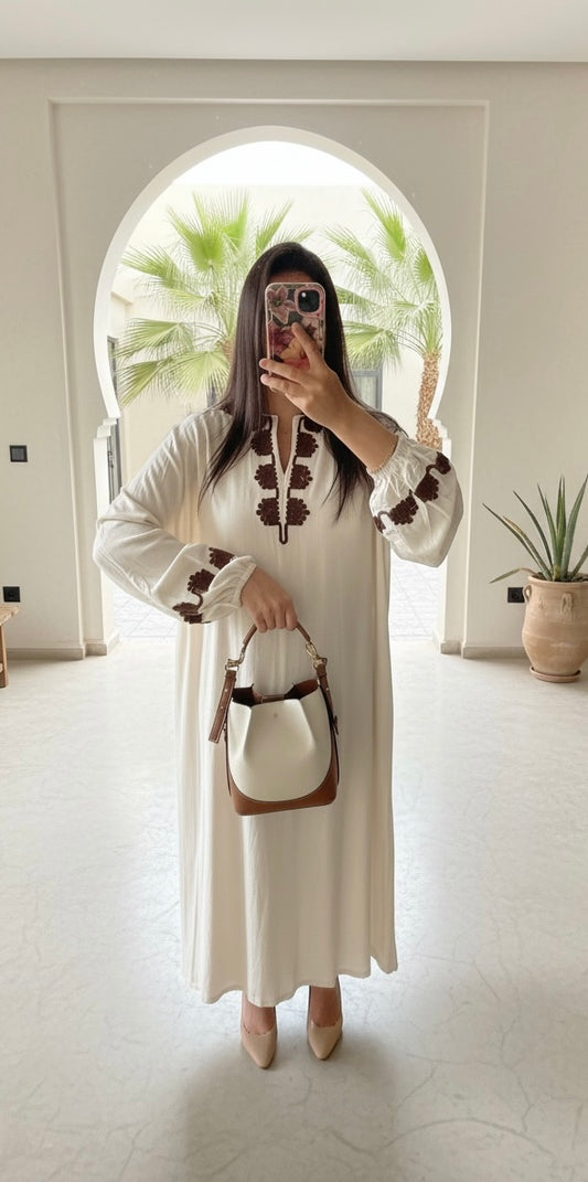 Robe en lin Suna beige