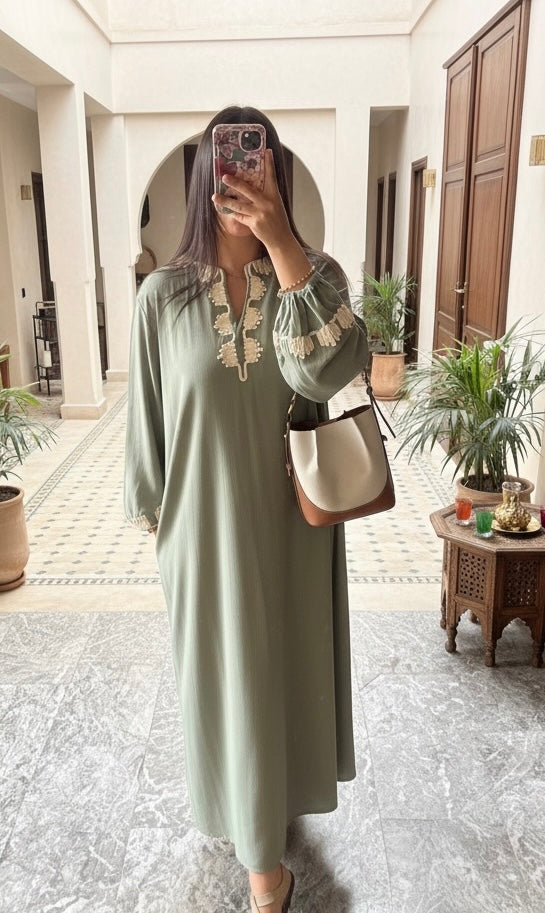Robe en lin Suna vert