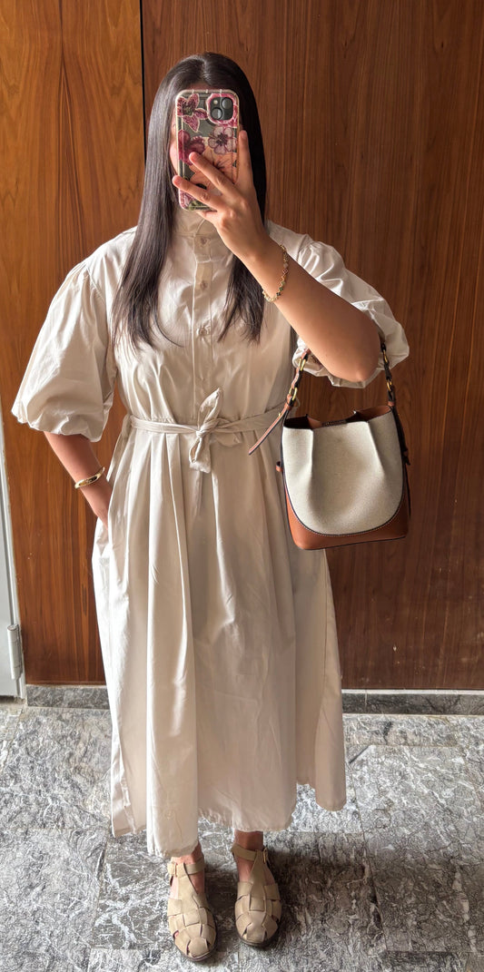 Robe Vany demi manche bouffante